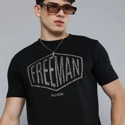 R Code by The Roadster Life Co Men Typography Printed T-shirt-image-59