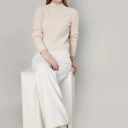 Code by Lifestyle Pink Self Pattern Sweater image 4