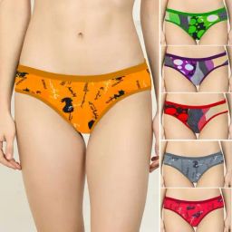 AROUSY Red & Yellow Printed Hipster Panties - Pack Of 6-picture-5