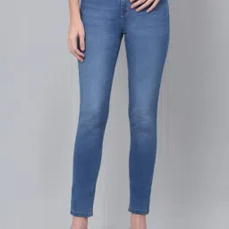 Cantabil Blue Skinny Fit Mid Rise Stretchable Jeans-picture-31