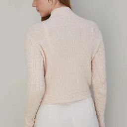Code by Lifestyle Pink Self Pattern Sweater image 2
