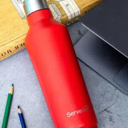 Servewell Fuji Red Steel Alaska Single Wall Water Bottle (0.82 L)-image-36