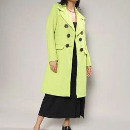 Campus Sutra Green Regular Fit Coat-19