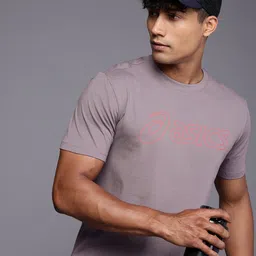 ASICS Logo Printed Training Or Gym T-shirt-image-84