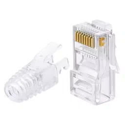 FEDUS RJ45 Cat6 Lan Connectors and Strain Relief Boots ‎Transparent for Solid or Stranded UTP Network (Pack of 100 Pcs)-8