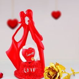 Archies Multicoloured Combo of Love Figurine & Rose-image-90