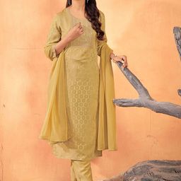 Laxmipati Women Printed Regular Kurta with Trousers & With Dupatta-image-15
