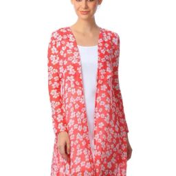 Cation Pink Printed Shrug-38