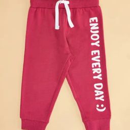 Pantaloons Baby Pink Printed Trackpants-image-100