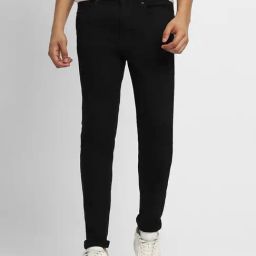 Forever 21 Jet Black Mid Waist Slim Fit Regular Length Jeans-picture-30