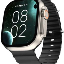 Hammer Active 2.0, 1.95 inch Display Bluetooth Calling Smartwatch, 600 NITS Brightness (Black)-1