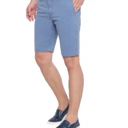 Basics Blue Casual Shorts-image-34