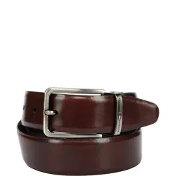 Tommy Hilfiger Brown & Navy Formal Leather Reversible Belt for Men-8