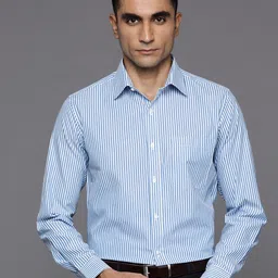 Raymond Slim Fit Striped Pure Cotton Formal Shirt-image-35