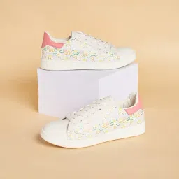 Forever Glam by Pantaloons Women's Cream Sneakers-image-65