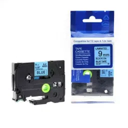 Brother  (Width 9mm) Laminated Tape (Black on Blue) - TZE-521-image-26