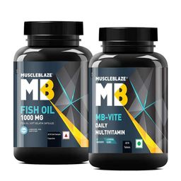 MuscleBlaze MB-VITE Daily Multivitamin & Fish Oil 60 tabs Combo-2