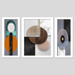 Wens Set Of 3 Nordic  Modern Wall Art Painting - White-image-77