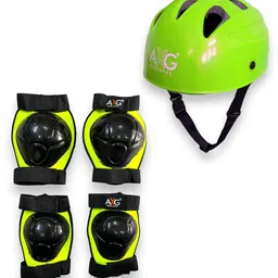 AXG New Goal 3 In 1 Premium Latest Design Adjustable Multipurpose Cycling / Skating Kit (Green)-picture-8
