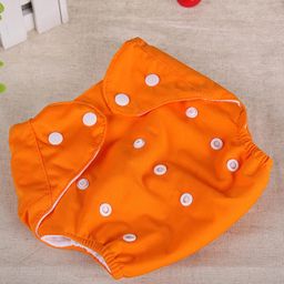 Sparkle Joy Washable & Reusable Cloth Diaper Pocket Without Inserts - Orange-15