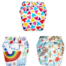 Dumbledo Premium Newborn Cloth Diaper with Integrated Cotton Insert - Antibacterial, Hypoallergenic, Smell-Free - Adjustable Fit for 0 to 6 months, Pack of 3-10