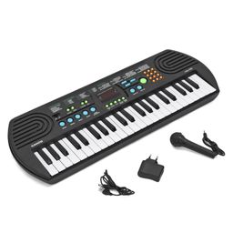 KiddyBuddy CANTO 44 Keys Piano HL-700 With Recording & Mic And With Additional Sounds Toy - Black-image-37