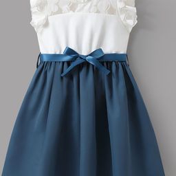 Mark & Mia Girls Flutter Sleeve Belted Fit & Flare Dress-picture-13