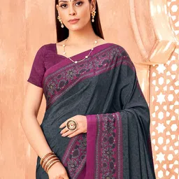 Mitera Ethnic Motifs Poly Crepe Sungudi Saree-image-79