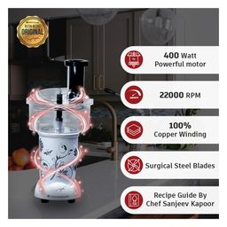 Wonderchef Nutri Blend Compact Food Processor With Atta Kneader - White image 2
