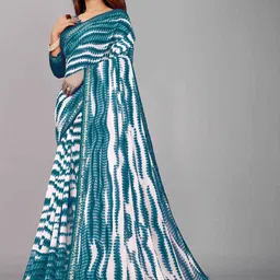 limtd Printed Pure Georgette Block Print Saree image 3