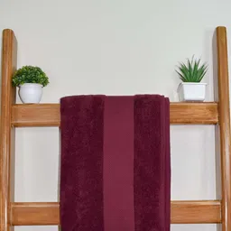 Aura Maroon Organic Cotton 610 GSM Bath Towel-33