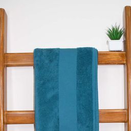Aura Turquoise Blue Organic Cotton 610 GSM Bath Towel-image-44