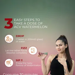 HURE THE PLANT FIX Set Of 2 Watermelon Apple Cider Vinegar Tablets - 15 Tablets Each image 3