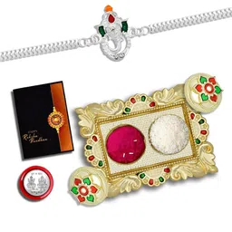 DeoDap Multi Pooja Thali Rakhi Gift Set-image-59