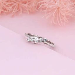 GIVA 925 Sterling Silver Slanted Ring Fixed Size For Women-image-72