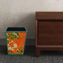 SEJ by Nisha Gupta Orange Wooden Open Dry Bin - 11.5 Litres-image-85