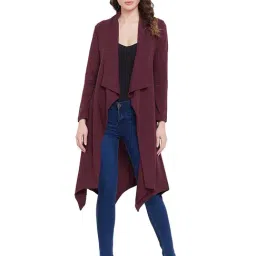 Hypernation Wine Cotton Shrug-47