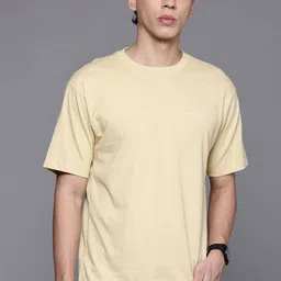 Allen Solly Men Drop-Shoulder Sleeves Relaxed Fit Cotton T-shirt-picture-49
