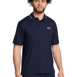 Under Armour Blue Regular Fit Logo Printed Sports Polo-image-69