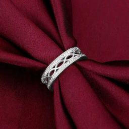 GIVA 925 Sterling Silver Jali Ring Fixed Size For Women-image-22