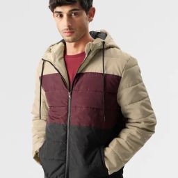 The Souled Store Multicolored Regular Fit Quilted Hooded Jackets-image-60
