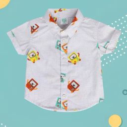 MINIKLUB Kids White Printed Shirt-picture-12
