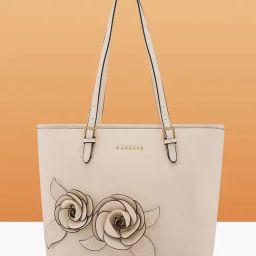 Caprese Off White Bloom Faux Leather Tote-image-73