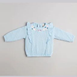 Ed-A-Mamma Girls Blue Cotton Printed Top-picture-34
