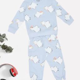 Pantaloons Baby Boys Ballad Blue Printed Clothing Set-picture-44