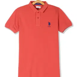 U.S. Polo Assn. Kids Red Solid T-Shirt-image-52