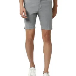 Peter England Light Grey Slim Fit Shorts-picture-46