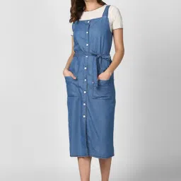 StyleStone Blue Regular Fit Shift Dress-image-85