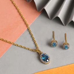 Clara 92.5 Sterling Silver Pendant & Earring Set for Women-image-56