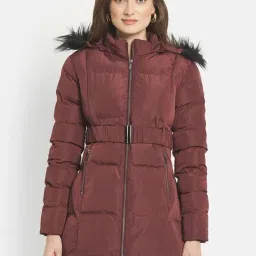 METTLE Maroon Parka Jacket-image-11